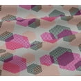 thumbnail image 4 of oneOone Cotton Jersey Dark Teal Green Fabric Triangle & Hexagon Geometric Craft Projects Decor Fabric Printed By The Yard 58 Inch Wide, 4 of 4