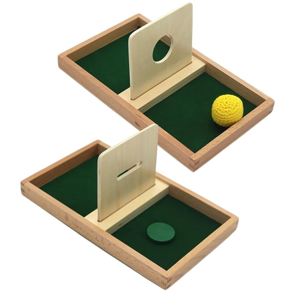 Milaget 2Pcs Object Permanence Board Early Learning Motor Skills Shape Recognition