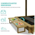 thumbnail image 5 of Gowoodhut Outdoor Kids Sandbox with Lid, Wooden Sand Box with Cover, with 2 Side Buckets, Adjustable Canopy & UV-Protection, Natural fir/Smooth Surface, Sand Box for Kids Ages 2-8, 5 of 8