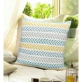 thumbnail image 5 of HomeRoots 516644 18 x 18 x 18 in. White Chevron Zippered 100 Percent Cotton Throw Pillow - Set of 2, 5 of 11