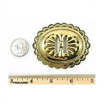 Conchos 2 3/4" Big Oval Classic Western Bright Gold 6 pieces #50065