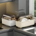 thumbnail image 7 of Dish Drying Rack with Lid,Multifunctional Dish Drying Rack with Drawer Type Drain Tray,Large Capacity Utensil Storage,Removable Cutlery Holder for Kitchen Counter, 7 of 7
