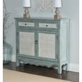 thumbnail image 2 of Linon Clancy Slim Storage Cabinet White Decorative Panels in Antique Blue Wood, 2 of 11