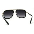 thumbnail image 2 of Mens Large Double Bridge Racer Rectangle Sunglasses Gold Black Smoke, 2 of 4
