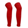 thumbnail image 2 of BRGZLK Boys Girls Soccer Sock Sleeves Shin Guard Student Training Match Bottomless Socks Thickened Over-the-Knee Soccer Sleeves Suitable for Football Basketball Running Red 12-17 Years, 2 of 6