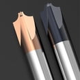 thumbnail image 4 of 4 Flute Solid Tungstenic Metal End Mill Coating Milling Cutter Deburring Tool, 4 of 7