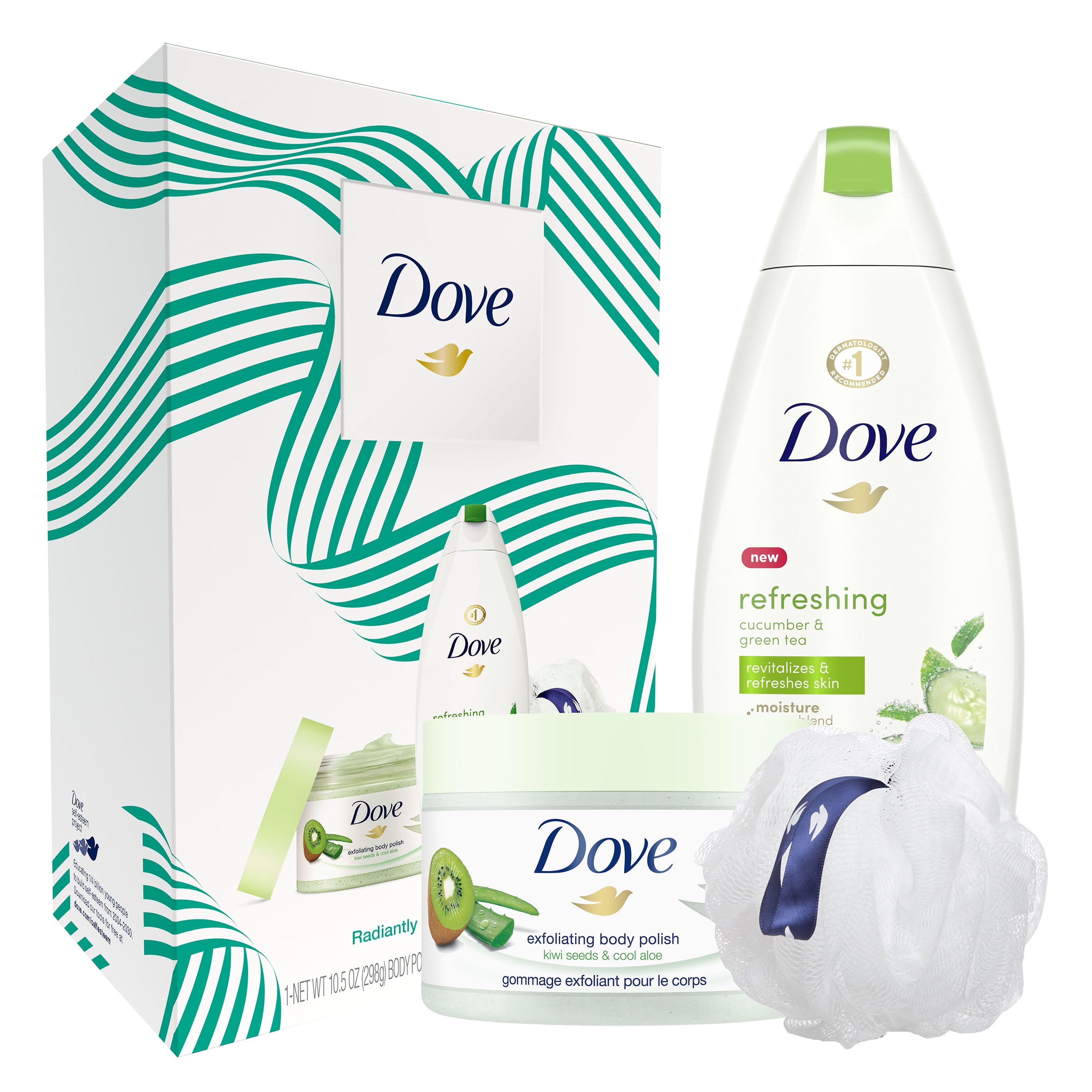 (12 Value) Dove Radiantly Refreshing Holiday Gift Set (Body Wash, Body