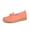 Orange, variant on Women's Slip-On Loafers with Braided Strap Comfortable Wide Width Flats Nurse Shoes Breathable Casual Flats for Office Business and Nursing