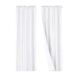 thumbnail image 4 of Gorgeous Home Linen Set of 2 Panels Matte Finish Pure White Solid Window Curtain Rod Pocket R64 84 Length, 4 of 5