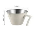 thumbnail image 5 of Shoreew Espresso Measuring Cups 100ml Stainless Steel Coffee Cup with Curved Handle V-Shaped Spout Coffee Brewing Pitcher for Espresso Machine Milk Cup, 5 of 7