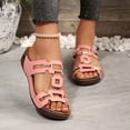 thumbnail image 4 of Summer Sandals For Women Casual Solid Color Fish Mouth Thick-soled Bottom Fashion Wedge Summer Style Womens Sandals for Summer, 4 of 9