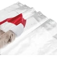 thumbnail image 3 of Coolnut Kitten and Husky Puppy with Santa Hat Bath Shower Curtain Liners 72x72in 100% Polyester Waterproof with Curtain Hook, 3 of 5