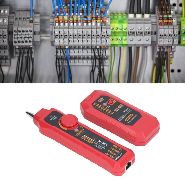Buscador de cables de red ANGGREK Probador de cables RJ11 RJ45 Rojo Multifuncional