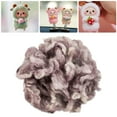 thumbnail image 3 of Rongfmy Wool Wool Roving for Adults ing Doll Hair Making Gray, 3 of 7