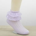 thumbnail image 2 of 5 Pack Girls Ruffle Socks Ruffle Lace Ankle Dress Princess Socks, 2 of 5