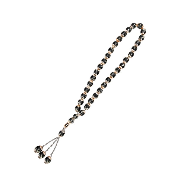 Perles de Prière Musulmanes en Résine Unisexes Rondes avec Mots de Récitation Chapelet Accessoires de Culte, 7 Couleurs, Design Élégant