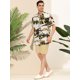 thumbnail image 4 of Camisa floral casual para hombres Lars Amadeus de manga corta con estampado de flores blanco M, 4 of 6
