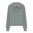 thumbnail image 3 of XIAONU Women's Half Zip Hoodies Raglan Sleeve Pullover Comfy Casual Daily Top, 3 of 5