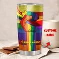 thumbnail image 2 of Personalized LGBT Tumbler Travel Coffee Insulated Cute Cup With Lids Stainless Steel Double Wall Vacuum Gifts For Him Her Friend Gay Lesbian Proud on Anniversary Pride Month, 2 of 6