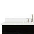 thumbnail image 4 of Ariel Hamlet 61 In. Rectangle Sink Vanity With White Quartz Countertop In Black, 4 of 11