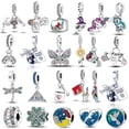 thumbnail image 3 of Dijes de Plata de Ley 925 con incrustaciones de circonita para pulsera Pandora Original, colgantes coloridos en forma de corazón, joyería de brazalete, 3 of 4