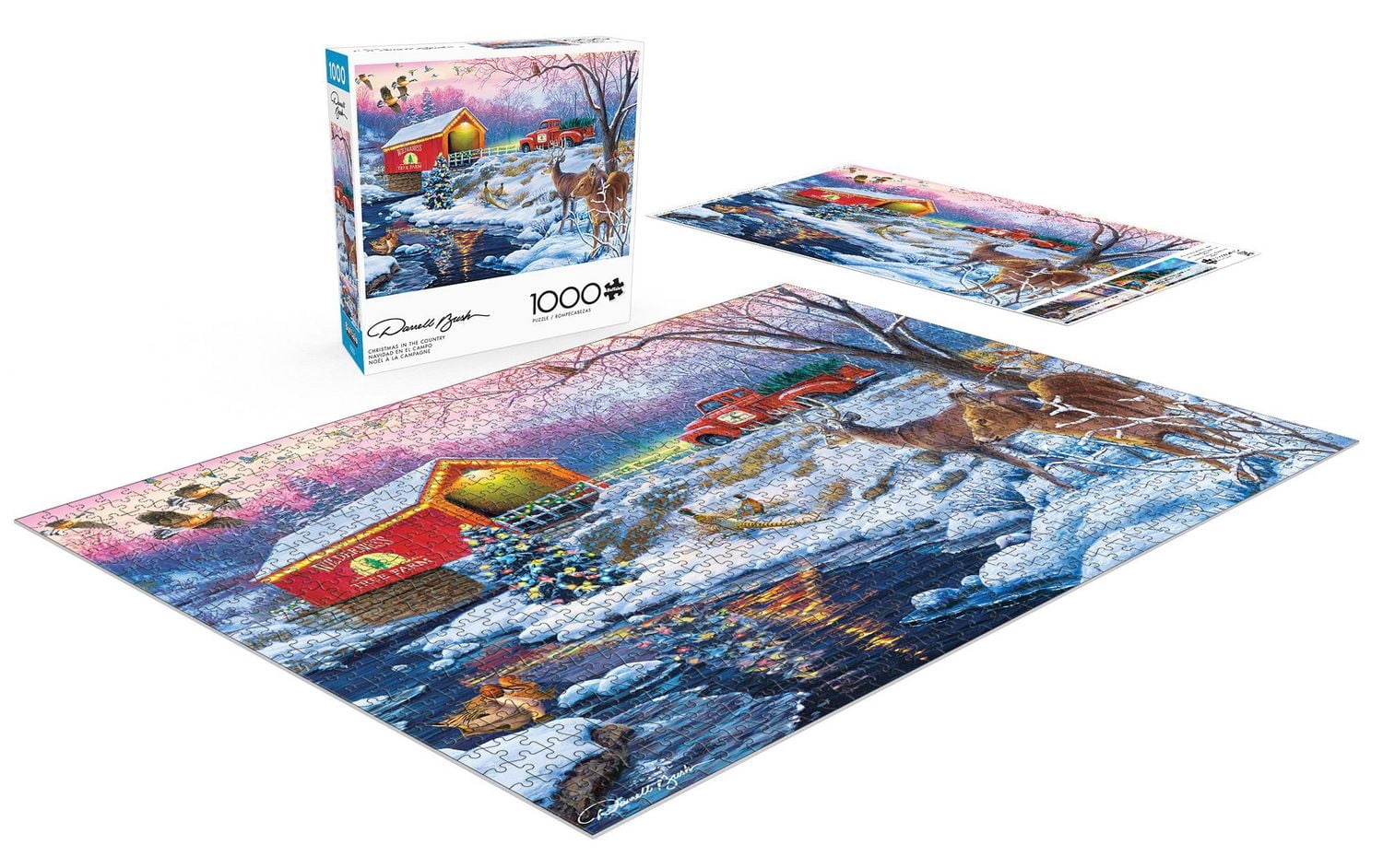 Buffalo Games - Darrell Bush - Christmas in the Country - 1000 Piece Jigsaw Puzzle