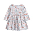 thumbnail image 2 of Robes Décontractées pour Bébés Filles, Robe Florale Confortable à Manches Longues pour Nouveau-Nés 5-6 Ans, 2 of 6