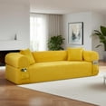 thumbnail image 4 of Modern 2-Seater Sofa in A Box, No Assembly Deep Loveseat Couch, Comfy Sofa Couch with Corduroy Fabric & 2 Cushions Backrest & Armrest & Side Storage Pockets for Living Room Apartment, 4 of 8