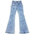 thumbnail image 6 of CPNG Kid Girls Jeans with Pockets Flare Bottom Cute Bow Jeans for Teen High Waist Legging Zipper Skinny Y2K Stretch Tween Denim Pants Trendy Jeans, 6 of 6