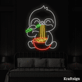 thumbnail image 3 of Craftnamesign Sloth Eat Ramen Neon Sign, Ramen Japanese Restaurant Decor, 3 of 4