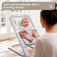 thumbnail image 7 of Portable Baby Bouncer & Rocker Seat for Infants, Adjustable Reclining Baby Chair with 3-Point Safety Harness, Lightweight Foldable Design for 0-18 Months, Supports Up to 60 lbs, Grey, 7 of 7