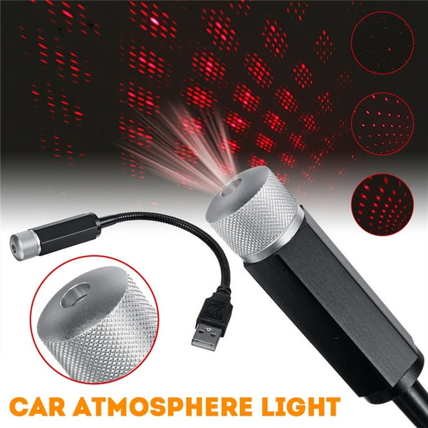 Lampe d'Ambiance USB Lumière d'Étoile Ambiante Intérieure LED Projecteur Ciel Étoilé Éclairage d'Ambiance Intérieur pour Voiture