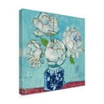 thumbnail image 2 of Trademark Fine Art 'Vase of Peonies Aqua' Canvas Art by Kellie Day, 2 of 3