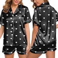 thumbnail image 2 of HNMKIU Pyjamas Womens Pajamas Set Two Piece Pj Sets Sleepwear Loungewear Button Down Pj Sets, 2 of 4
