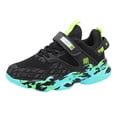 thumbnail image 3 of enyan Boys' Sneakers Athletic Slip On Sneakers Comfortable Bungee Running Shoes for Boys (Toddler/Little Kid/Big Kid) Dark Green,12, 3 of 7