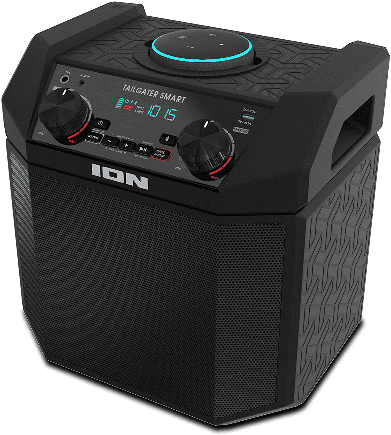 25W Portable Speaker AM/FM Radio，with ECHO/Rich Bass/Treble， USB Charging For Smartphones & Tablets ACETGY Battery Powered with Bluetooth Audio Block Rocker Plus Microphone & Cable