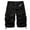 Black, variant on Mens Cargo Shorts Casual Pure Color Outdoors Shorts Pocket Beach Work Drawstring Short Cargo Pant Spring