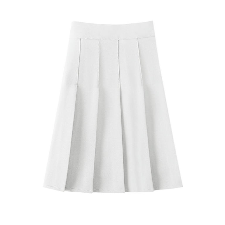 Akiihool Short Skirts For Women Women s Cute High Waist Ruffle Mini Skirt Floral A Line Pleated Short Skirt Layered Novelty Skirts White XL
