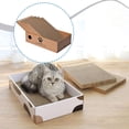 thumbnail image 1 of Rascador para gatos,Rascador para gatos con caja,práctico,Rascador de cartón para gatos multifuncional,Tablero rascador para gatitos,juguetes y regalos,Durabilidad Resistente al desgaste, 1 of 10