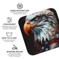 thumbnail image 3 of Pofeuu USA Bald Eagle Print Coasters for Drinks, 4Pack PU Leather Coasters, Bar Drink Coasters for Tabletop Protection, Furniture from Damage-Square, 3 of 6