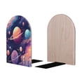 thumbnail image 2 of Naloa Planet Pastel Galaxy 2 Pcs Bookend Large Capacity Office Book Ends for Home Office Library School Study Decoration, 2 of 8