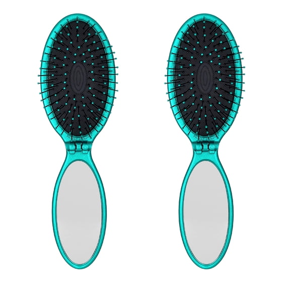 Wet Brush Pop and Go - Cepillo desenredante para desenredar el pelo, cepillo de viaje ultrasuave IntelliFlex para desenredar el pelo, sin dolor, 2 unidades