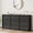 Black wood grain new, variant on 7-Drawer Dresser, 54" Wide Chest of Drawers, Engineered Wood Storage Cabinet with Deep Drawers, Thick Water-Resistant Top, Anti-Tip Hardware, for Bedroom Living Room Hallway,Antique white