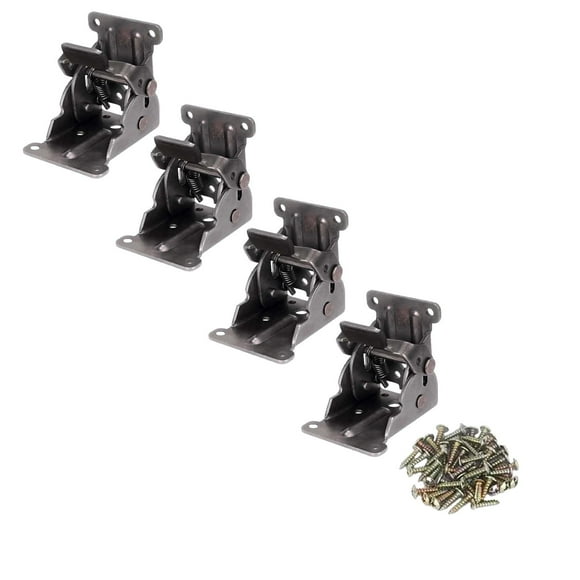 HUASHENG Folding Brackets Lock Extension Support Bracket Foldable Hinges With Screws For Table Bed Leg Feet