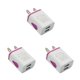 thumbnail image 5 of Cargadores de pared USB Sidaley 3piezas violeta Adaptador de corriente resistente al desgaste, 5 of 6