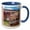 Blue/White, variant on 3drose, Atrium of House, Herculaneum Ruins, Naples, Italy - Eu16 Mgl0087 - Miva Stock, 11oz Two-tone Green Mug