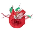 thumbnail image 2 of Pinza para el pelo para sombrero de novia, accesorios para peinado de cosplay, horquilla única para fiesta de Navidad Rojo, 2 of 9