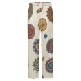 thumbnail image 5 of Colorful Paisley Floral Pattern Winter Female Pants Flannel High Waist Women Pants Lady Warm Straight Leg Plush Trousers, 5 of 7