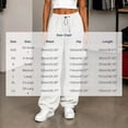 thumbnail image 4 of Hilzaten Womens Baggy Straight Leg Cargo Pants Drawstring Casual Outdoor Solid Sport Pockets Loose Womens Elastic Waist Pants, 4 of 7