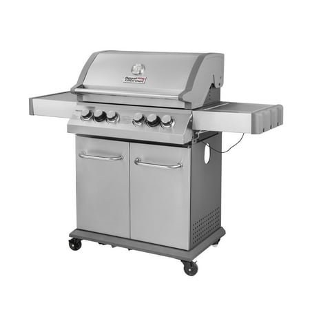 - Royal Gourmet SG4003-R 4-Burner BBQ Propane Gas Grill infrared Rear Burner, Side Burner, Stainless Steel